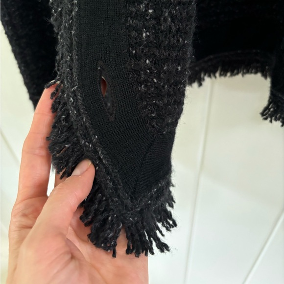 Vintage Talbots Cardigan Wool Alpaca Womens Small Grandmacore Cottagecore Fringe - Picture 9 of 10